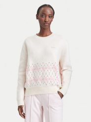 Guess Sweter V6BR16 Z2278 Kremowy Regular Fit. Białe swetry damskie Guess, xl, z aplikacjami, z syntetyku, bez kołnierzyka, bez ramiączek, bez kaptura. Za 434.99 zł.