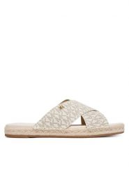 MICHAEL Michael Kors Espadryle Kenzie 40R6KZFS1B Kremowy. Białe espadryle damskie MICHAEL Michael Kors, bez wzorów, ze skóry, bez obcasa, bez zapięcia. Za 529.99 zł.