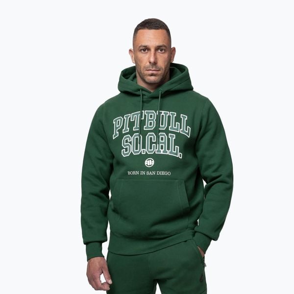 Bluza męska Pitbull So Cal Hooded. Zielone bluzy męskie PITBULL, m, bez wzorów, z bawełny, bez kaptura. Za 189.99 zł.