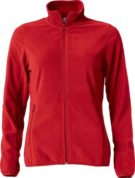 Clique Damska kurtka microfleece - 100% poliester, antypilling. Czerwone kurtki damskie CLIQUE, xl, bez wzorów, z poliesteru, bez kaptura. Za 163.08 zł.