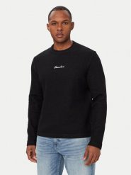 Guess Jeans Longsleeve M6YP08 K4176 Czarny Regular Fit. Czarne bluzki z długim rękawem męskie Guess Jeans, m, z aplikacjami, z bawełny, bez kołnierzyka. Za 219.99 zł.
