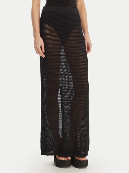 Seafolly Spódnica maxi Beach Edit 55687-KN Czarny Slim Fit. Czarne spódnice damskie Seafolly, l, bez wzorów, z bawełny, maxi. Za 389.99 zł.
