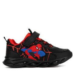 Sneakersy Spiderman Ultimate. Czarne trampki i tenisówki chłopięce Spiderman Ultimate, bez wzorów, bez zapięcia. Za 129.99 zł.