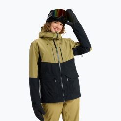Kurtka snowboardowa damska ROXY Gore-Tex Stretch Purelines. Czarne kurtki snowboardowe damskie Roxy, l, bez wzorów, z gore-texu, długie, bez kaptura, snowboardowy, gore-tex. Za 1,836.25 zł.