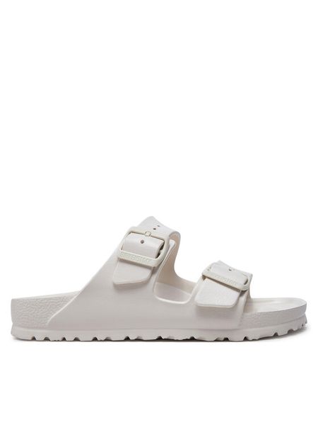 Birkenstock Klapki Arizona EVA 1027384 Écru. Białe klapki damskie Birkenstock, bez wzorów, z syntetyku, bez obcasa. Za 249.99 zł.