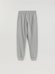 Spodnie dresowe long leg - jasnoszary. Szare spodnie dresowe damskie Reserved, l, bez wzorów, z bawełny. Za 79.99 zł.