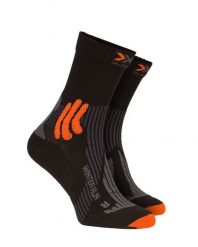 Skarpety zimowe biegowe X-Socks WINTER RUN 4.0. Brązowe skarpety damskie X-Socks, bez wzorów, z materiału. Za 80.00 zł.