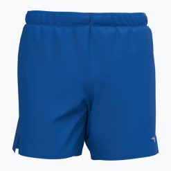 Spodenki do biegania męskie Mizuno Core 5.5". Niebieskie krótkie spodenki sportowe męskie Mizuno, m, bez wzorów, do biegania. Za 119.99 zł.