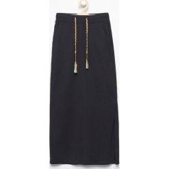 Długa spódnica dresowa - Czarny. Spódnice damskie marki bonprix. W wyprzedaży za 19.99 zł.