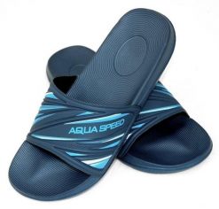 Klapki basenowe męskie Aqua Speed Idaho. Niebieskie klapki męskie Aqua-Speed, z materiału. Za 64.99 zł.