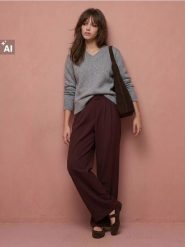 Spodnie wide leg z zakładkami - czerwony. Czerwone spodnie materiałowe damskie Sinsay, l, bez wzorów. Za 49.99 zł.