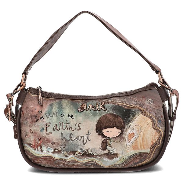 Brązowa Elegancka Torebka Damska Anekke Z Laleczką. Brązowe listonoszki damskie Anekke, z aplikacjami, eleganckie, zdobione, bez dodatków. Za 389.00 zł.