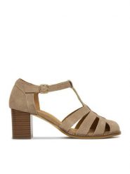 Lasocki Półbuty CEO-25F531-3 Beżowy. Brązowe półbuty damskie Lasocki, bez wzorów, ze skóry, bez obcasa, na obcasie, bez zapięcia. Za 249.99 zł.