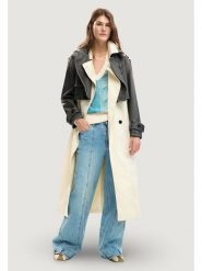 Desigual Trencz Duolo 26SWEW34 Écru Regular Fit. Płaszcze damskie Desigual, s, bez wzorów, z syntetyku, bez kaptura. Za 1,349.00 zł.