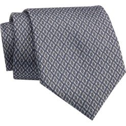 Krawat Klasyczny, Granatowo-Biały w Drobny Geometryczny Wzór, Szeroki 8 cm, Elegancki -CHATTIER. Niebieskie krawaty i muchy Chattier, bez wzorów, z tkaniny, eleganckie. Za 49.00 zł.