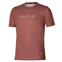 Koszulka Mizuno Core Graphic. Brązowe koszulki sportowe męskie Mizuno, m, bez wzorów, z materiału, bez kołnierzyka, bez ramiączek, do biegania. Za 169.99 zł.