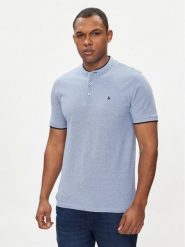 Jack & Jones Polo Paulos 12199711 Niebieski Slim Fit. Niebieskie koszulki polo męskie Jack & Jones, m, bez wzorów, z bawełny, bez ramiączek. Za 119.99 zł.