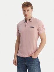 Napapijri Polo E-Amundsen NP0A4IN9 Różowy Regular Fit. Czerwone koszulki polo męskie Napapijri, m, bez wzorów, z bawełny, bez ramiączek. Za 439.99 zł.