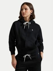 Polo Ralph Lauren Bluza 211971699003 Czarny Relaxed Fit. Czarne bluzy damskie Polo Ralph Lauren, xs, bez wzorów, bez kaptura. Za 879.99 zł.