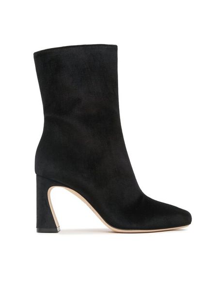 Alberta Ferretti Botki 22252A6102 8201 Czarny. Czarne botki damskie Alberta Ferretti, z materiału, bez obcasa, na słupku, bez zapięcia. Za 2,439.00 zł.