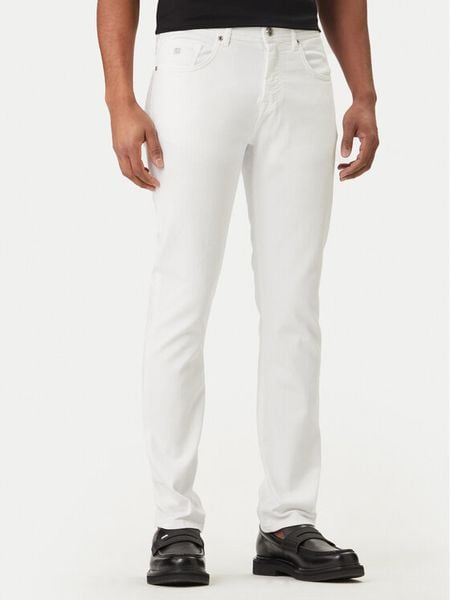 KARL LAGERFELD Jeansy 265501 562820 Biały Slim Fit. Białe jeansy męskie KARL LAGERFELD. Za 334.99 zł.