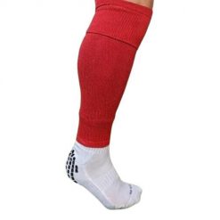 Getry piłkarskie czerwone skarpety bez stóp 37-41. Czerwone legginsy sportowe męskie YAKIMASPORT, bez wzorów, z elastanu. Za 19.99 zł.