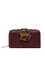 Just Cavalli Portfel 81RA5PA4 ZSA89 Bordowy. Czerwone portfele damskie Just Cavalli, bez wzorów, ze skóry. Za 389.99 zł.