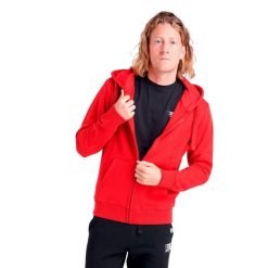 Bluza z bawełna z kaptur na czas wolny na co dzień. Czerwone bluzy męskie LEONE 1947 APPAREL, bez wzorów, z bawełny, bez kaptura. W wyprzedaży za 181.87 zł.