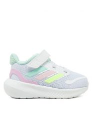 Adidas Sneakersy Runfalcon 5 Shoes Kids JP5158 Biały. Białe buty sportowe dziewczęce Adidas, bez wzorów, z materiału, bez zapięcia. Za 159.99 zł.