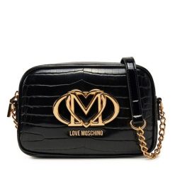 Torebka LOVE MOSCHINO. Czarne listonoszki damskie Love Moschino, bez wzorów, bez dodatków. Za 489.99 zł.