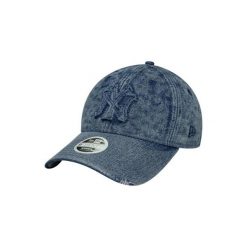 Czapka baseballowa New York Yankees Denim 9twenty. Niebieskie czapki i kapelusze damskie New Era, bez wzorów, z denimu. Za 173.00 zł.