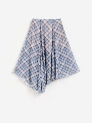 Asymetryczna spódnica midi - wielobarwny. Spódnice damskie Reserved, l, bez wzorów, z szyfonu, midi, asymetryczne. Za 139.99 zł.