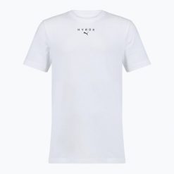 Koszulka treningowa męska PUMA Hyrox Head Judge white. Białe buty sportowe męskie Puma, l, bez wzorów, z materiału, bez kołnierzyka, bez ramiączek, do biegania. Za 78.99 zł.