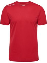 Koszulka Hummel. Czerwone koszulki sportowe męskie Hummel, na lato, l, bez wzorów, z materiału, bez kołnierzyka, bez ramiączek, do biegania. Za 96.00 zł.