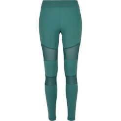 Legginsy damskie Urban Classics tech mesh. Zielone legginsy damskie Urban Classics, bez wzorów, z meshu. Za 124.00 zł.