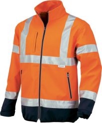 Kurtka męska INDUSTRIAL STARTER - Kurtka odblaskowa SOFTSHELL FLASH arancione fluo+bande 2XL. Kurtki męskie INDUSTRIAL STARTER, m, bez wzorów, z softshellu, bez kaptura. Za 318.14 zł.