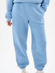 Polarowe spodnie jogger - niebieski. Niebieskie spodnie materiałowe damskie Sinsay, l, bez wzorów, z polaru. Za 39.99 zł.