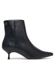 Tommy Jeans Botki Tjw Pointed Kitten Heel Boots EN0EN03172 Czarny. Czarne botki damskie Tommy Jeans, bez wzorów, z jeansu, bez obcasa, na szpilce, bez zapięcia. Za 749.99 zł.