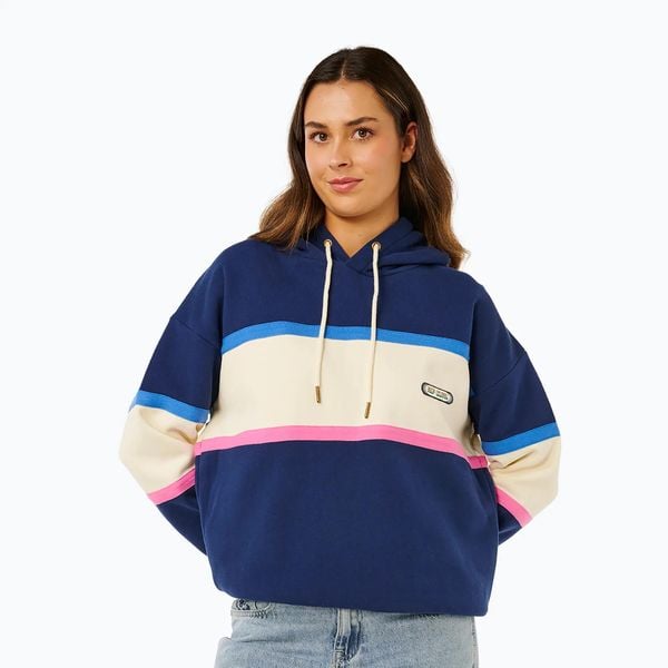 Bluza damska Rip Curl Surf Side Heritage Hood. Niebieskie bluzy damskie Rip Curl, l, bez wzorów, z bawełny, bez kaptura. Za 219.99 zł.