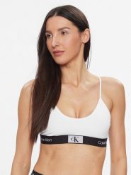 Calvin Klein Underwear Biustonosz top 000QF7216E Biały. Białe biustonosze Calvin Klein Underwear, bez wzorów, z bawełny. Za 89.99 zł.