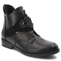 Czarne Botki S.Barski Modne Obuwie Damskie. Czarne botki damskie S.BARSKI, na wiosnę, ze skóry ekologicznej, eleganckie, bez obcasa, na płaskiej podeszwie, bez zapięcia. Za 199.00 zł.