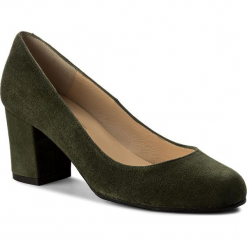 Półbuty BRENDA ZARO - T1706B Army. Zielone półbuty damskie Brenda Zaro, ze skóry. W wyprzedaży za 259.00 zł.