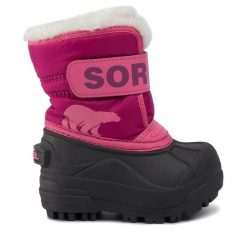 Śniegowce Sorel. Czerwone śniegowce dziewczęce Sorel, bez zapięcia. Za 299.99 zł.
