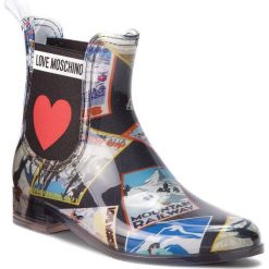 Kalosze LOVE MOSCHINO - JA21013G06JQ0000 Nero. Czarne kozaki damskie Love Moschino, z materiału. Za 559.00 zł.