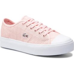 Trampki LACOSTE - Ziane Plus Grand 119 2 Cfa 7-37CFA0054208 Pnk/Wht. Czerwone półbuty damskie Lacoste, bez wzorów, z gumy, bez obcasa, na płaskiej podeszwie, bez zapięcia. W wyprzedaży za 239.00 zł.