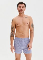 PAKO LORENTE – Zestaw bawełnianych bokserek męskich w drobną kratkę. Bokserki męskie Pako Lorente, m, bez wzorów, z bawełny. Za 69.99 zł.