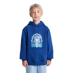 Bluza z kapturem dla Chłopcy BURNING SKULL Niebieski. Niebieskie bluzy dla chłopców DC Shoes, bez wzorów, z bawełny, bez ramiączek, z kapturem. Za 219.99 zł.