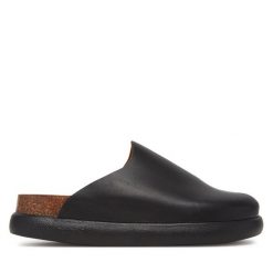 Klapki Scholl. Czarne klapki damskie Scholl, bez wzorów, bez obcasa. Za 279.99 zł.