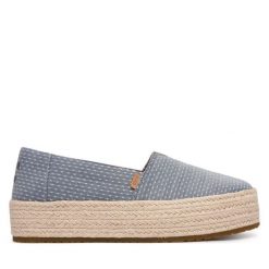 Espadryle Toms. Niebieskie espadryle damskie Toms, bez wzorów, bez obcasa, bez zapięcia. Za 419.99 zł.