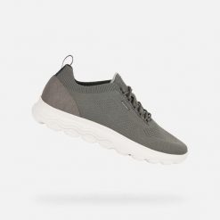 Tenisówki Geox Model U Spherica Kolor Zielony. Zielone trampki męskie Geox, bez wzorów, z materiału, sportowe, bez zapięcia. Za 497.25 zł.